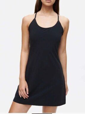 NWT - Outdoor Voices  Black Lightweight Athletic Exercise Dress w/ Shorts